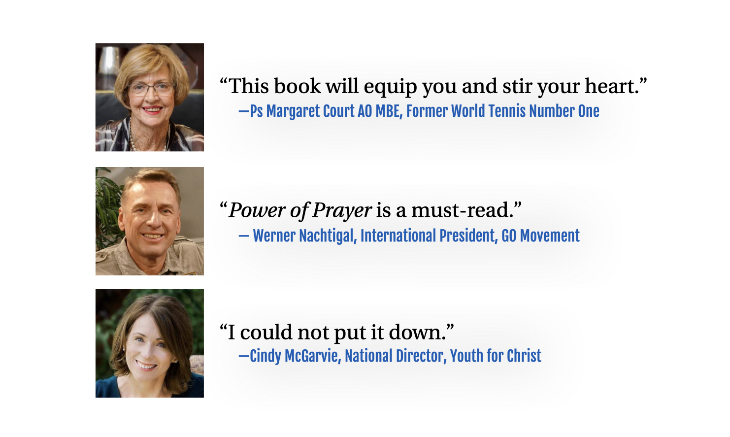 Power of Prayer book endorsements